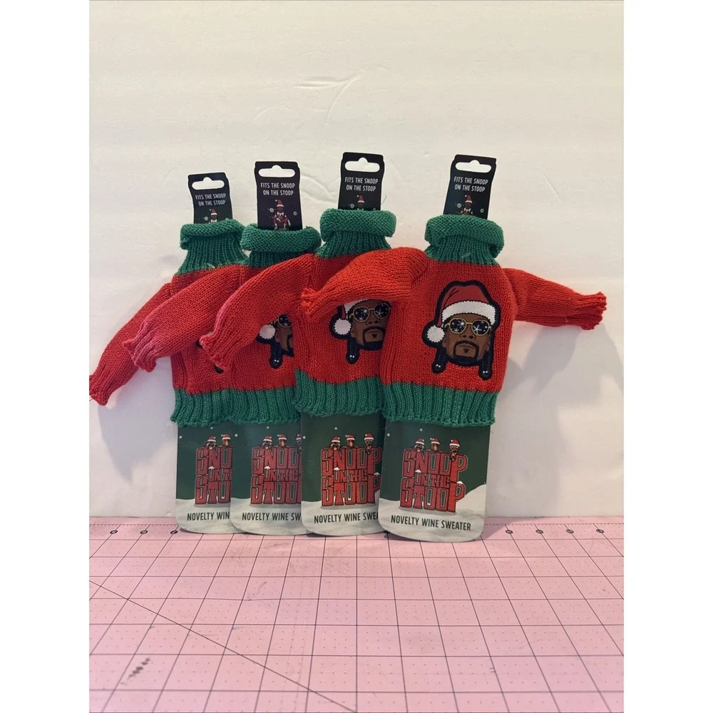 Snoop On‎ The Stoop Merch Novelty Wine Sweater Red Lot of 4